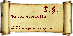 Mentes Gabriella névjegykártya